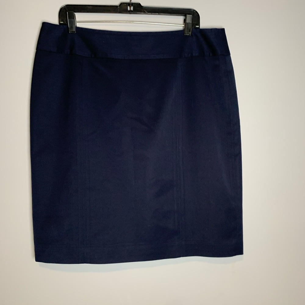 Anne Klein Pencil Skirt Size 16 Navy Blue